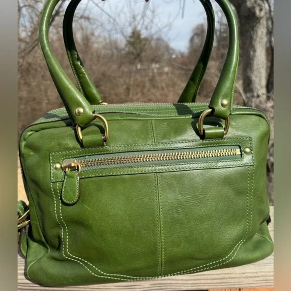 Coach Bleecker Street Legacy Peyton Apple Green Leather Satchel - Picture 4 of 16